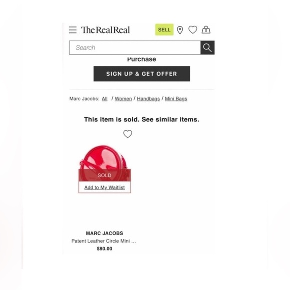 MARC JACOBS Mini 4" Red Patent Leather Crossbody Round Circle Canteen Bag NWT - Picture 2 of 12